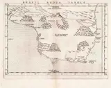 Giacomo Gastaldi, BRASIL NUOVA TAVOLA, gravura em cobre