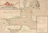 Henricus Hondius, MAPA DA CIDADE DE SALVADOR E DA BAHIA DE TODOS OS SANTOS, NA ÉPOCADA OCUPAÇÃO HOLANDESA, gravura em metal, aquarelado