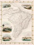 John Tallis, BRAZIL, 1851, gravura em metal, aquarelado