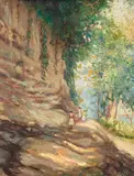 E. Wolff, Paisagem, óleo sobre tela