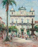 Newton Silva, A Catedral da Basílica - Salvador BA, 1972, óleo sobre tela
