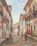 Newton Silva, Travessa da Ordem - BA, 1975, óleo sobre tela