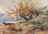 Antônio Parreiras, Paisagem com Mar ao Fundo - Les Saules