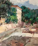 José Marques Campão, Paisagem, óleo sobre tela