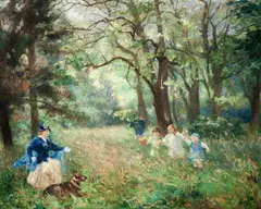 Alfred Philippe Roll, Crianças Brincando, óleo sobre tela