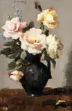 Edgar Oehlmeyer, Vaso de Flores, 1963, óleo sobre placa