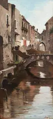 Veneza by Antonio Ferrigno, 1897, óleo sobre tela, offered May 2014