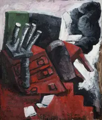 Sem Título by Paulo Monteiro, 1985, óleo sobre tela, offered May 2014