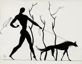 Homem e Cachorro by Ismael Nery, nanquim sobre papel, offered May 2014