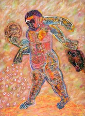 A Riqueza by Alex Flemming, 1986, acrilico sobre tela, offered May 2014