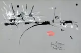 Georges Mathieu, Sem Título, 1959, guache sobre cartão