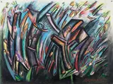 Antonio Henrique Amaral, Processo Construtivo III, 1982, pastel sobre papel