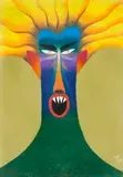 Roberto Magalhães, Grito Fronte, 1984, pastel oleoso sobre papel