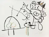 Joan Miró, O Rei, litogravura sobre papel