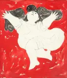 Milton Dacosta, Figura Feminina, aquarela sobre papel