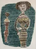 Massimo Campigli, Figura Feminina, 1957, litogravura sobre papel