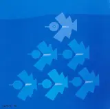 Sachiko Koshikoku, Pássaro Azul, 2008, acrílica sobre tela