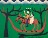 Cavalgada Nupcial by José Antônio da Silva, 1974, óleo sobre tela, offered Mar 2014