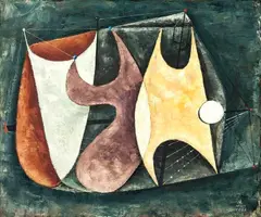 Sem Título by Walter Lewy, 1952, óleo sobre tela, offered Mar 2014