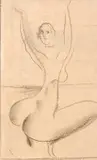 Nu Feminino by Ismael Nery, desenho a grafite sobre papel, offered Mar 2014