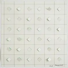 Sem Título by Luis Tomasello, 2009, técnica mista sobre cartão colado em tela, offered Nov 2013