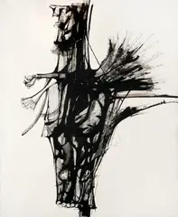 Sem Título by Aldemir Martins, 1961, tinta imprensa sobre tela, offered Nov 2013