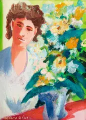 Cícero Dias, Figura Feminina, óleo sobre tela