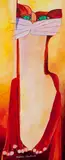 Gato Vermelho by Aldemir Martins, 1989, acrílica sobre tela, offered Nov 2013