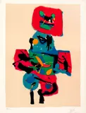 Karel Appel, Sem Título, litogravura sobre papel