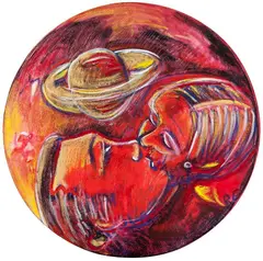 Saturno e Sua Amada by Rubens Gerchman, óleo sobre tela, offered Nov 2013