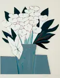 Chen Kong Fang, Vaso de Flores, 1985, serigrafia sobre papel