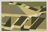 Carlos Scliar, Casario, 1977, serigrafia sobre papel