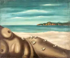 Nu by Walter Lewy, 1947, óleo sobre tela, offered Nov 2013