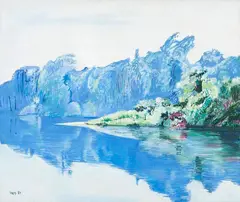 Nas Margens do Juruena by Sepp Baendereck, 1984, óleo sobre tela, offered Nov 2013