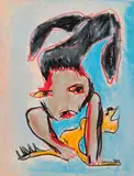 Ivan Serpa, Fase Mulher e Bicho, crayon sobre cartão