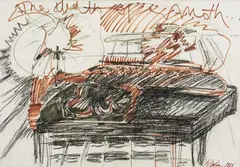 Fassbinder by Giselda Leirner, 1985, crayon e nanquim sobre papel, offered Nov 2013