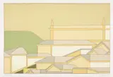 Carlos Scliar, Casario, 1977, serigrafia sobre papel