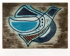 Pomba by Pedro Serman, 1985, gravura em metal sobre papel, offered Nov 2013