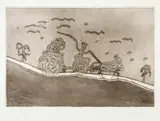 José Antônio da Silva, Charrete, gravura em metal sobre papel