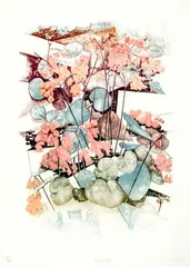 Begonia XXXIX by Antunes, 1984, litogravura sobre papel, offered Nov 2013