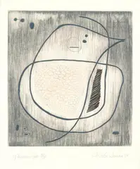 Pássaro by Pedro Serman, 1984, litogravura sobre papel, offered Nov 2013