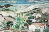 John Graz, Paisagem, óleo sobre placa