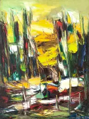 Barcos by Wega Nery, 1969, óleo sobre tela, offered Jun 2013