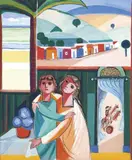 O Casal by Cícero Dias, óleo sobre tela, offered Jun 2013