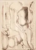 O Banho by Di Cavalcanti, 1963, caneta esferográfica sobre papel, offered Jun 2013