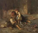 Vicenzo Irolli, Camponeses, óleo sobre tela