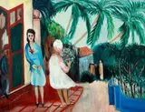 Figuras no Jardim by Cícero Dias, óleo sobre tela, offered Jun 2013