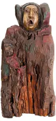 Figura by Maurino De Araujo, escultura em madeira entalhada com policromia, offered Jun 2013