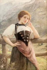 Charles-Amable Lenoir, Dans Les Alpes Bernoises, óleo sobre tela