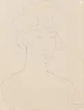 Figura Feminia by Di Cavalcanti, 1964, desenho a grafite sobre papel, offered Mar 2013